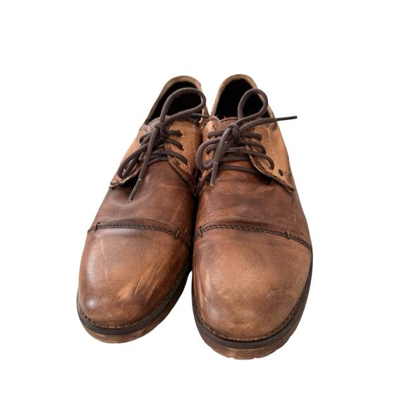 Men\'s 10.5 Bed-Stu Repeal Cap Toe Distressed Leather Derby Shoe Brown Tan main image 15
